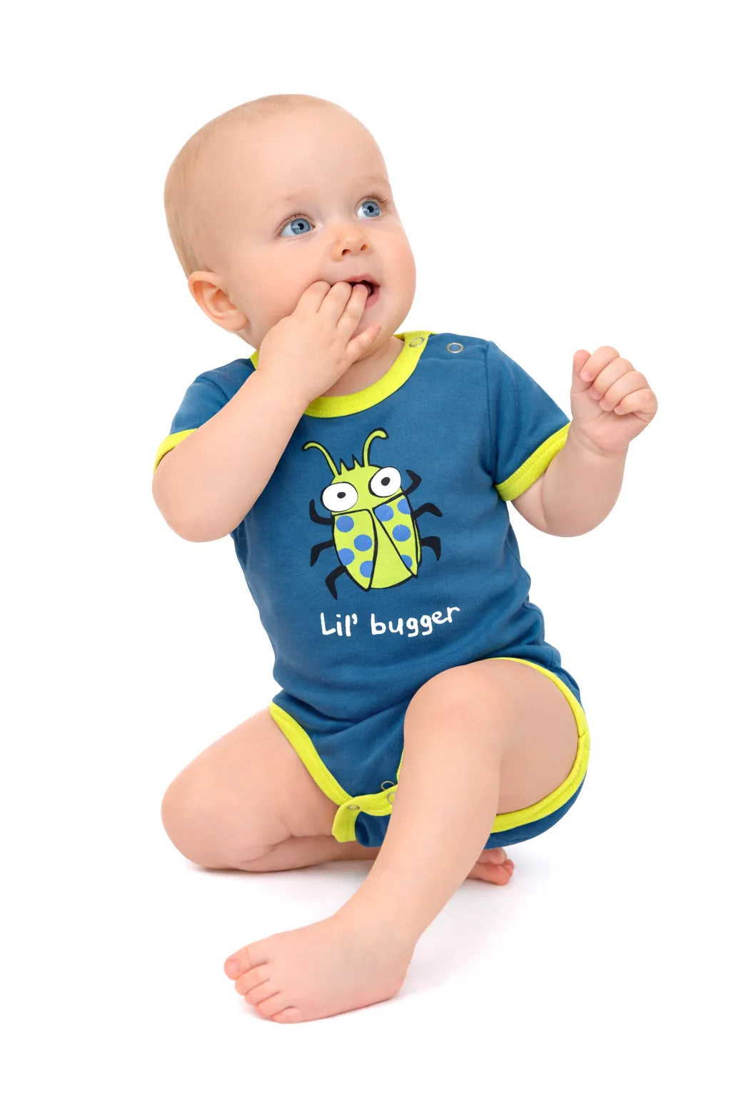 Canada Blue Lil' Bugger Baby Bodysuit Front